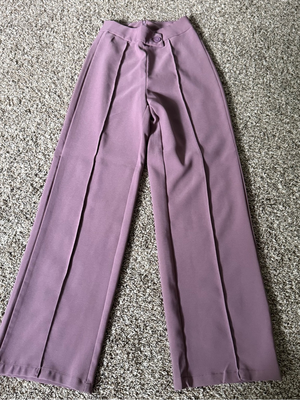SHEIN Wide Leg High-Rise Pants in Dusty Mauve